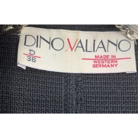 Vtg 80's Dino Valiano Applique Balloon Sleeve Knit Sweater Jacket Sz DE 36 US 8 - Picture 5 of 8